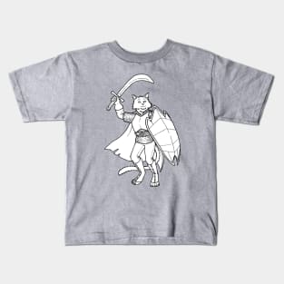 Dungeons and Dragons Catfolk Paladin Mirau Kids T-Shirt